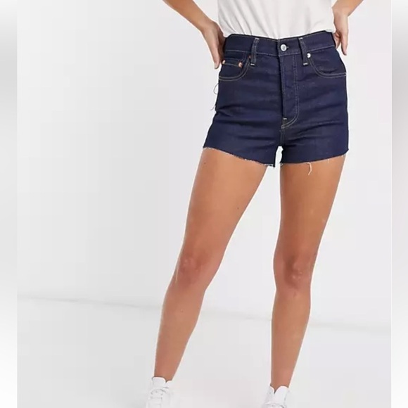 Levi's ribcage no mans land short in indigo dark blue, size 30 - Picture 4 of 14